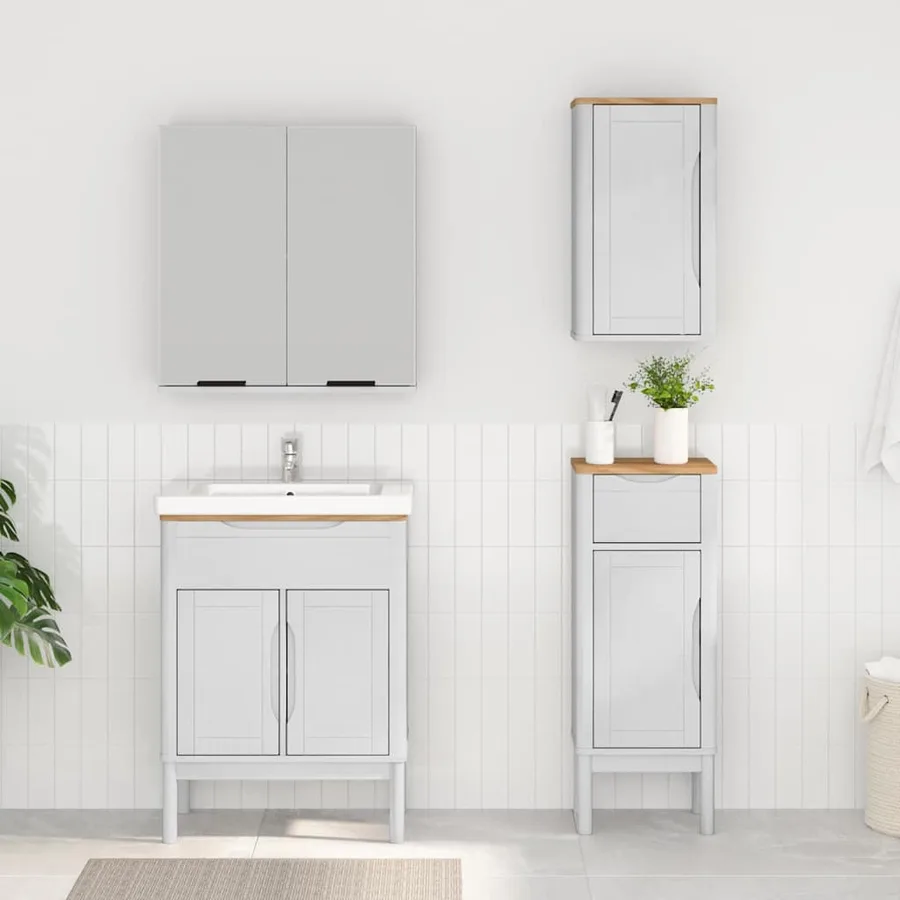 Ensemble de mobilier de salle de bain FLORO 3 pcs Blanc - 4