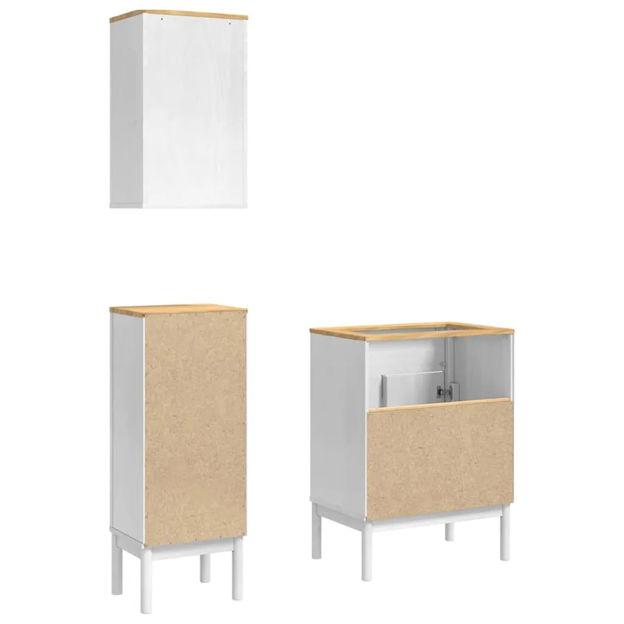 Ensemble de mobilier de salle de bain FLORO 3 pcs Blanc - 8