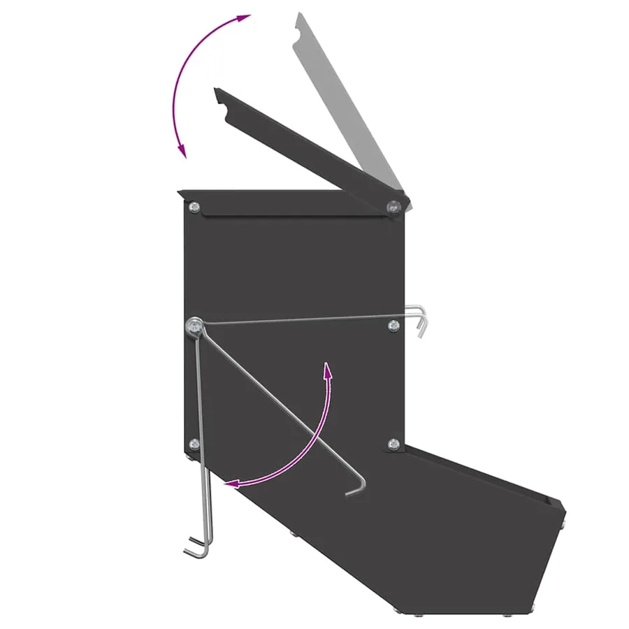 Distributeur pour lapins Noir 12,5 x 26 x 28,5 cm - 10