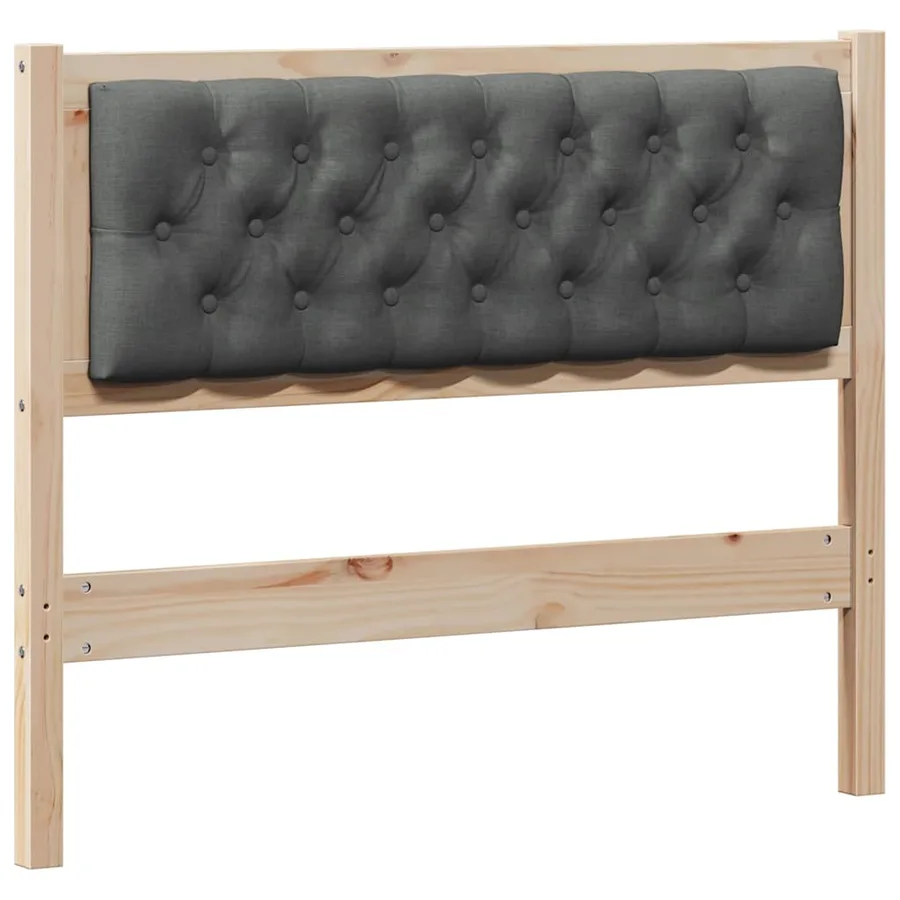 Tête de lit marron et gris foncé 100 cm Bois massif en pin - 2