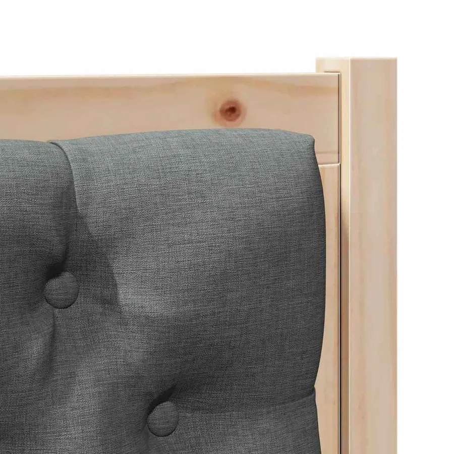 Tête de lit marron et gris foncé 100 cm Bois massif en pin - 7