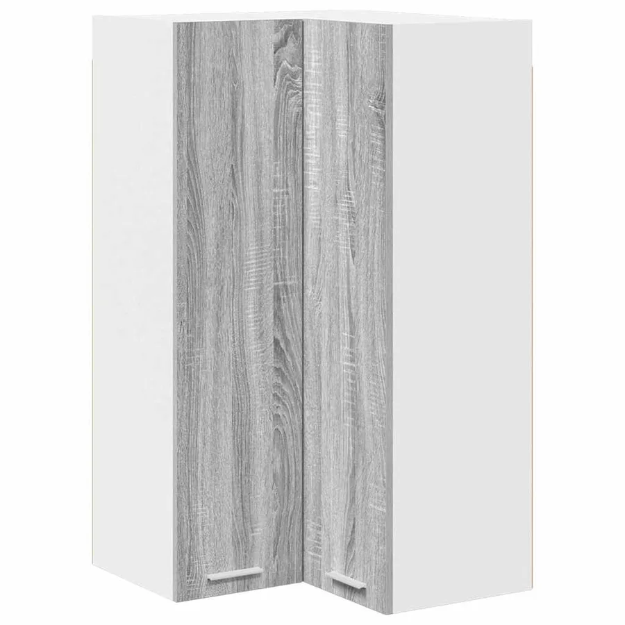 Armoire suspendue Gris Sonoma et Blanc 57 x 57 x 100 cm - 2