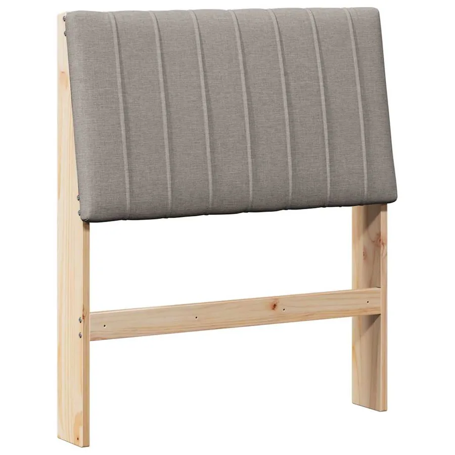 Tête de lit capitonnée Taupe 75 cm Pin massif - 2