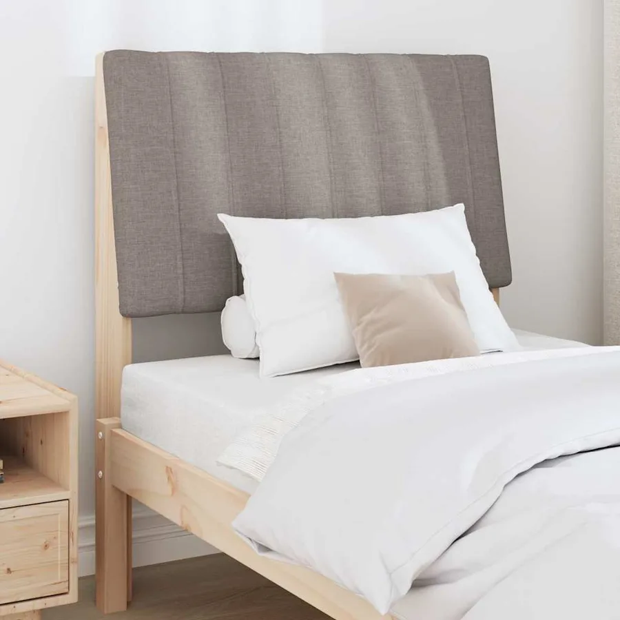 Tête de lit capitonnée Taupe 75 cm Pin massif - 3