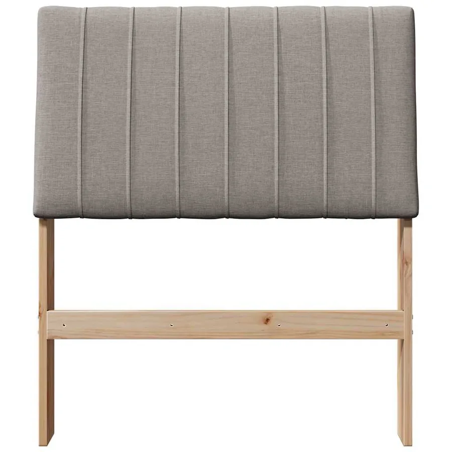 Tête de lit capitonnée Taupe 75 cm Pin massif - 4