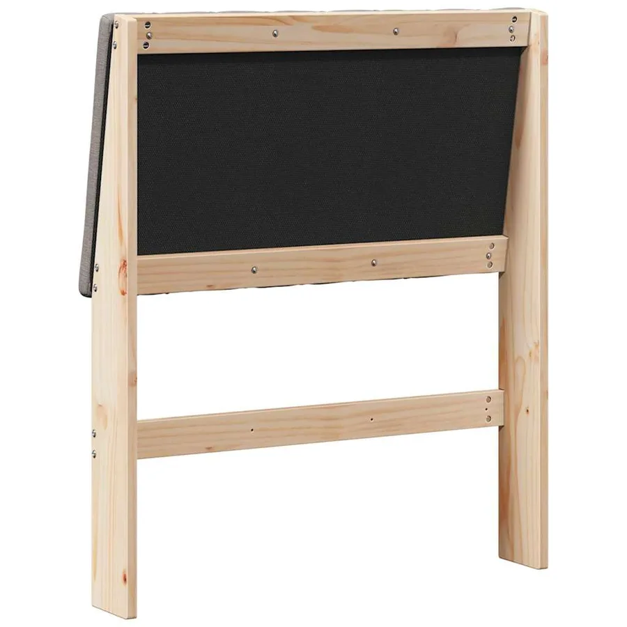 Tête de lit capitonnée Taupe 75 cm Pin massif - 6