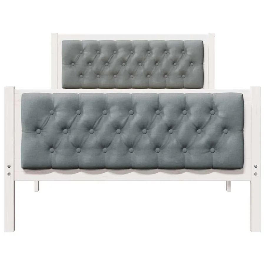 Cadre de lit Gris clair 100 x 200 cm Pin massif - 5