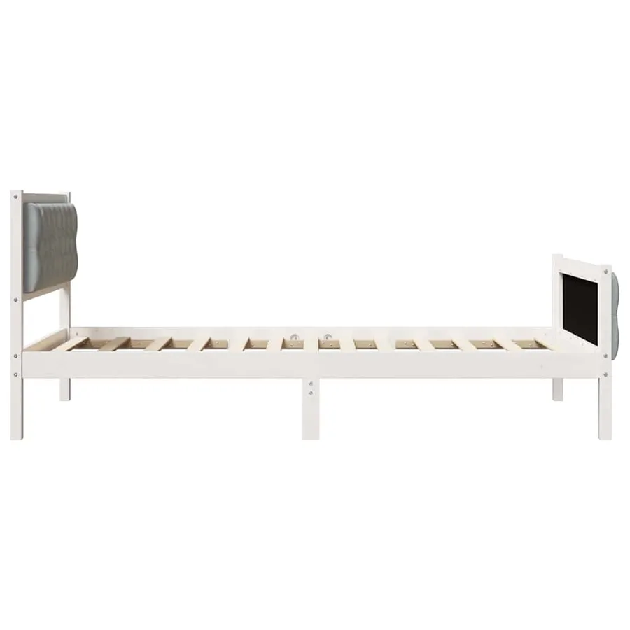 Cadre de lit Gris clair 100 x 200 cm Pin massif - 6