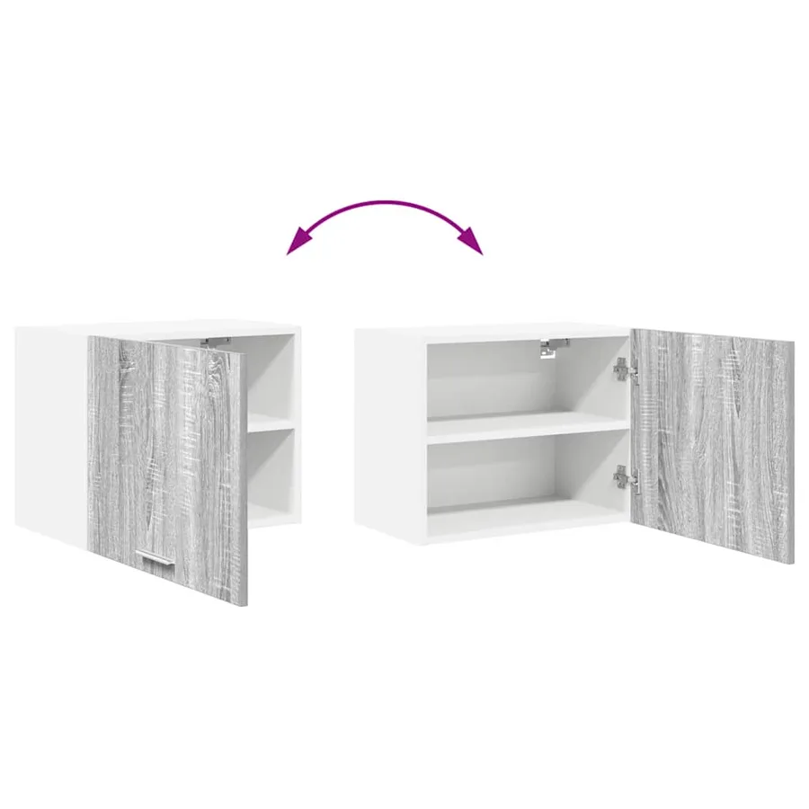 Armoire suspendue 2 pcs Gris Sonoma et Blanc 50 x 31 x 40 cm - 12