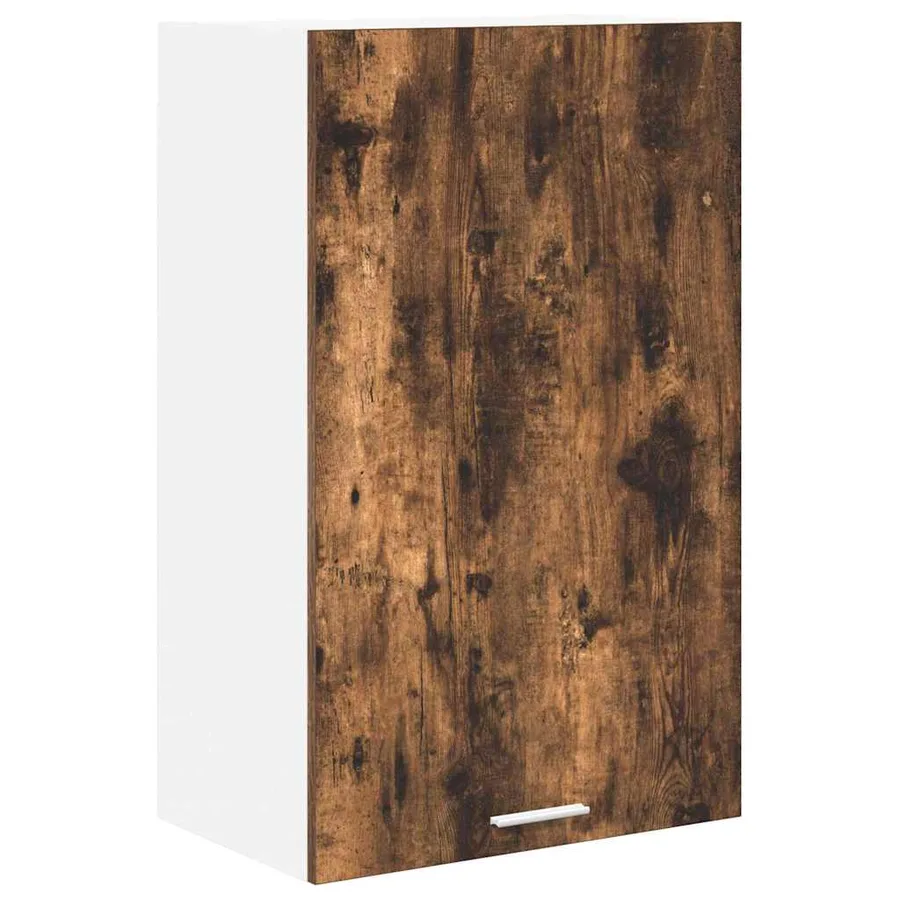 Armoire suspendue Chêne fumé et Blanc 50 x 31 x 80 cm - 2