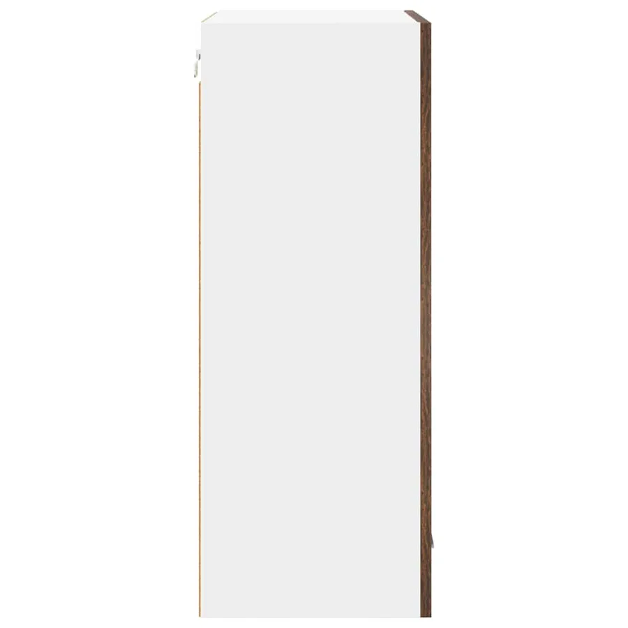 Armoire suspendue Chêne fumé et Blanc 50 x 31 x 80 cm - 7