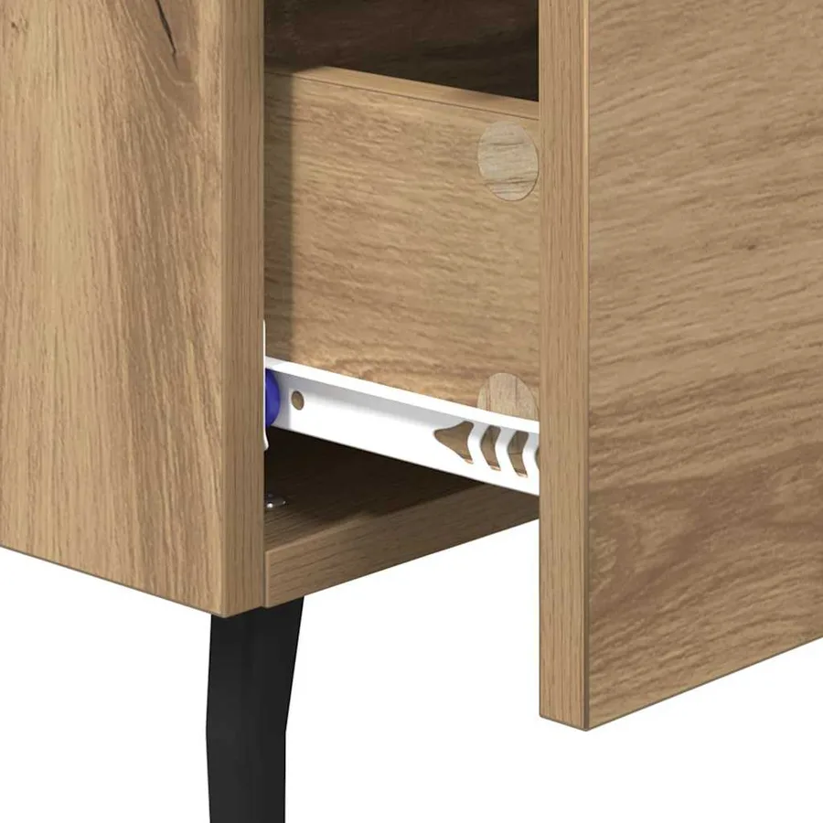 Cabinet de chevet 2 pc Chêne artisanal 40 x 35 x 47,5 cm - 10