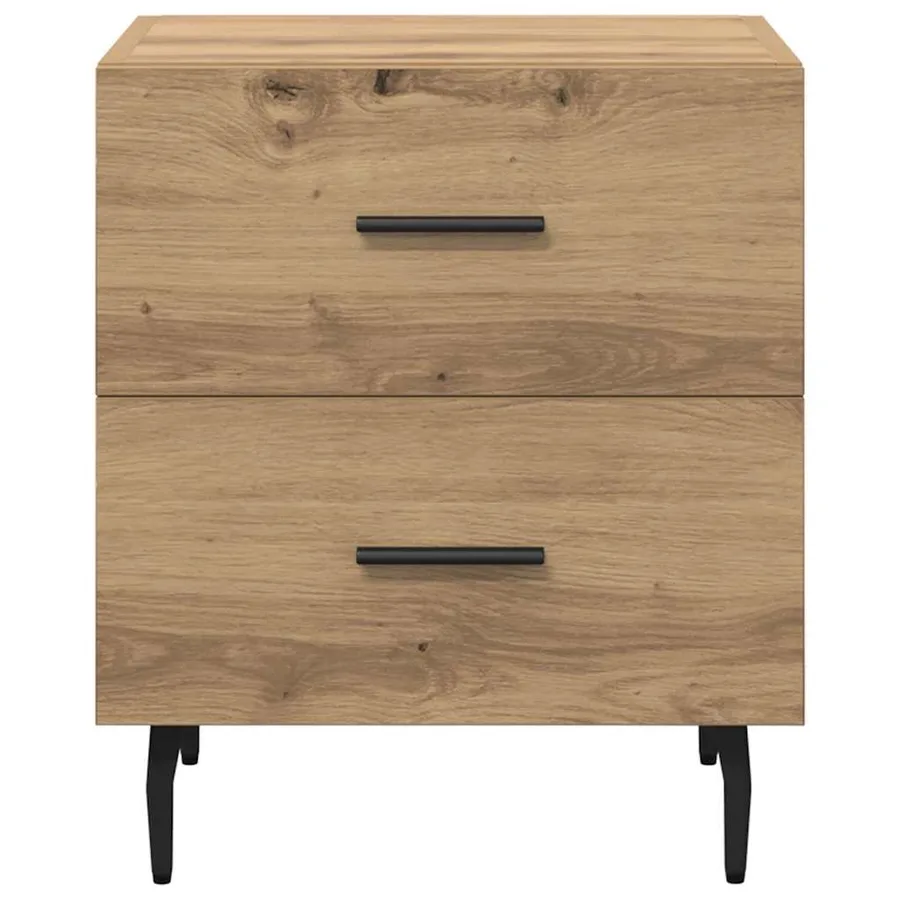 Cabinet de chevet 2 pc Chêne artisanal 40 x 35 x 47,5 cm - 7