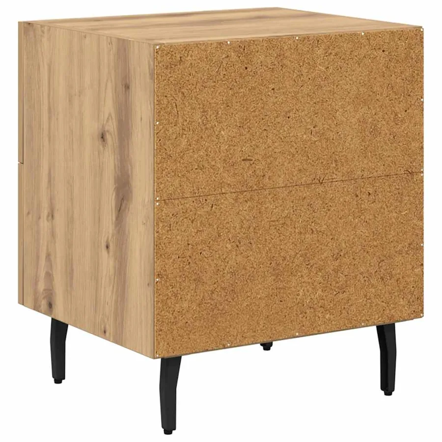 Cabinet de chevet 2 pc Chêne artisanal 40 x 35 x 47,5 cm - 9