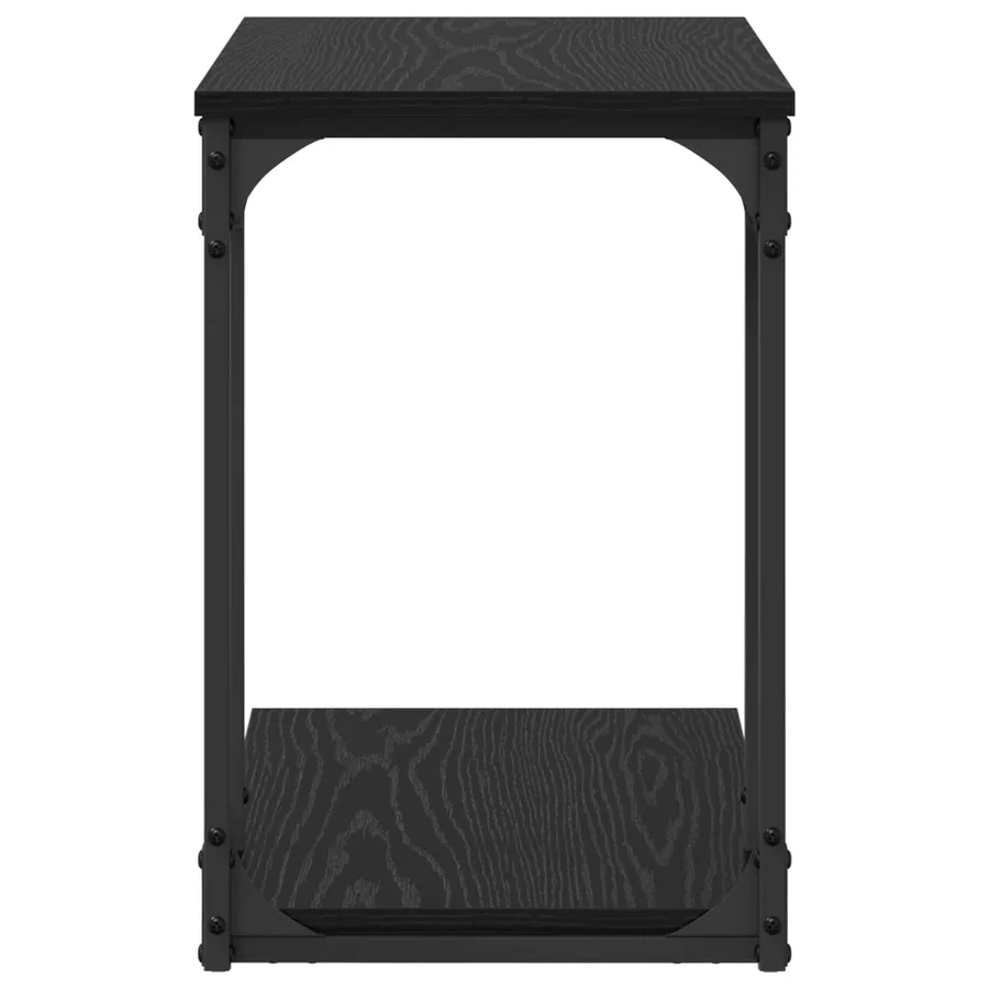 Table d'appoint Chêne noir 50 x 35 x 52 cm Bois d'ingénierie - 6