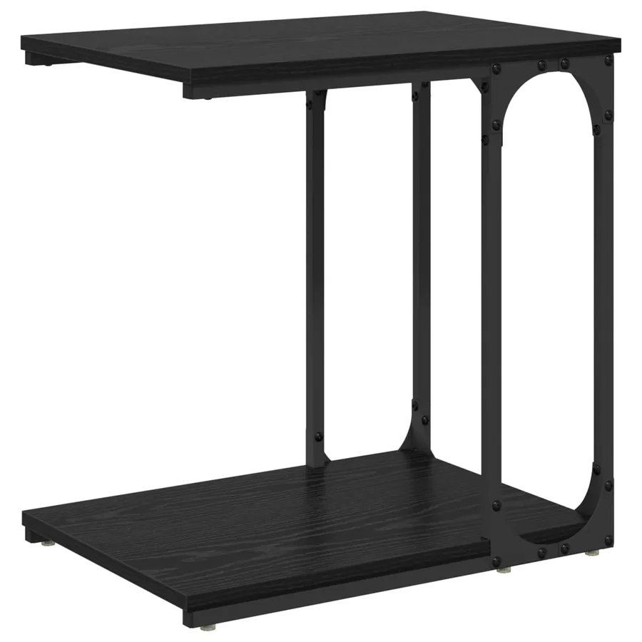 Table d'appoint Chêne noir 50 x 35 x 52 cm Bois d'ingénierie - 7