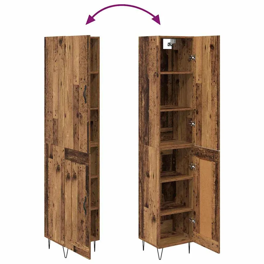 Haut Armoire Bois Ancien 34,5 x 34 x 90 cm Bois d'ingénierie - 12
