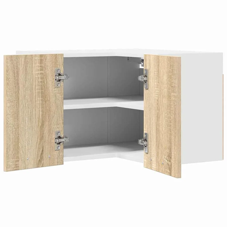 Armoire suspendue Chêne Sonoma et Blanc 57 x 57 x 40 cm - 5