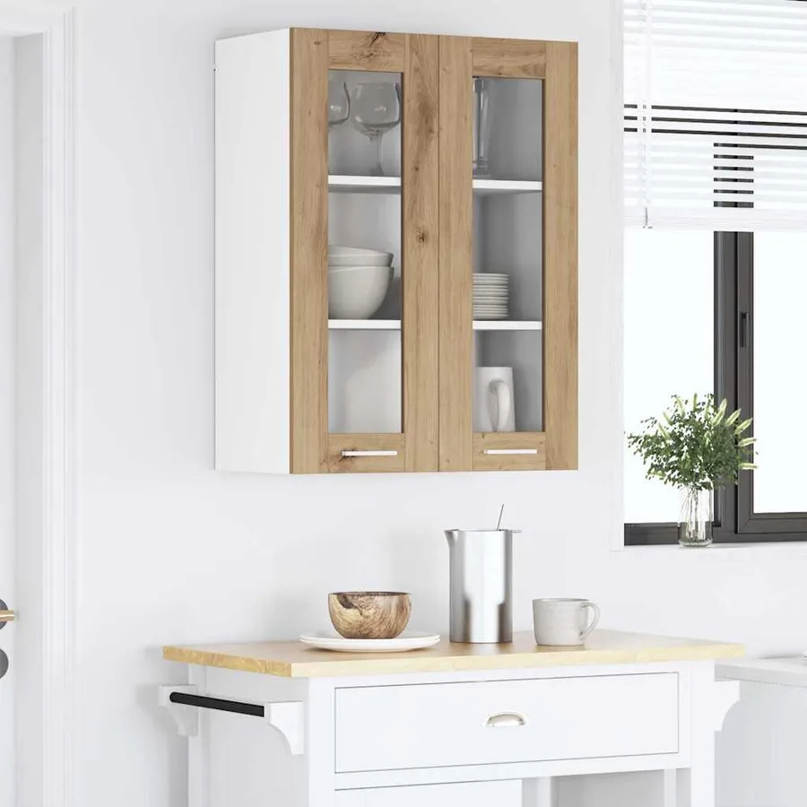 Armoire suspendue Riga Chêne artisanal 60 x 31 x 80 cm - 4