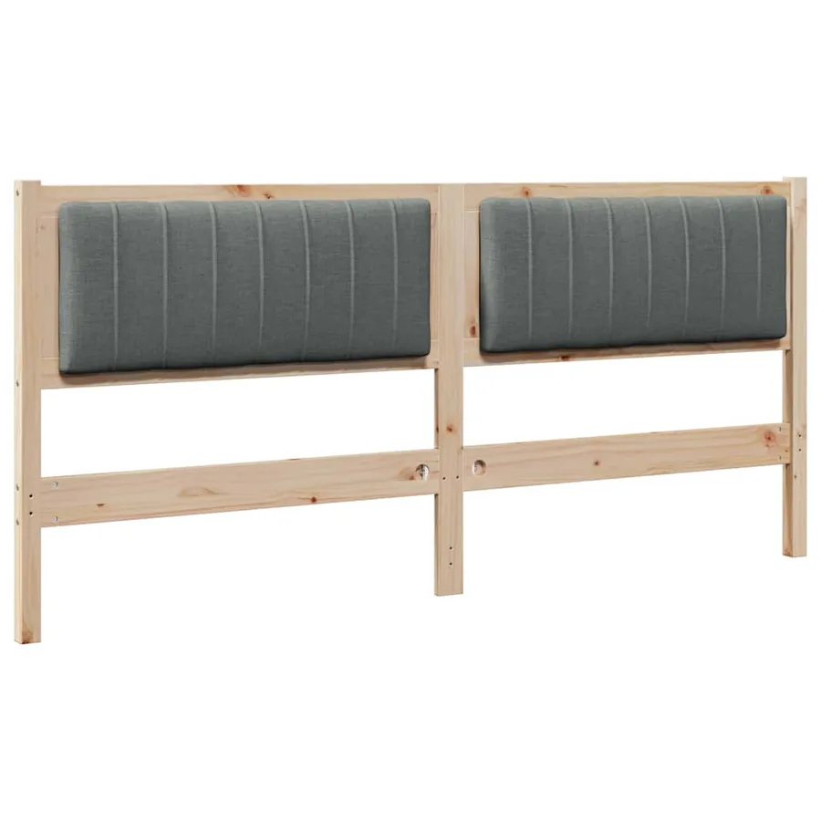 Tête de lit capitonnée Marron 180 cm Pin massif - 2