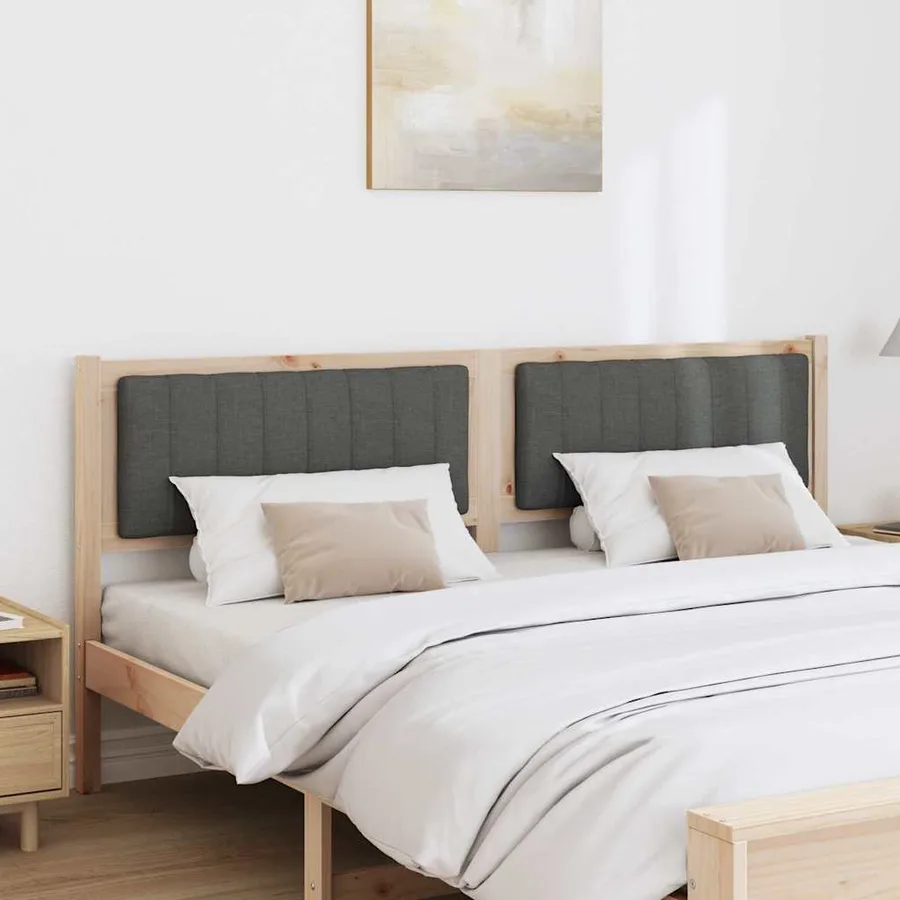 Tête de lit capitonnée Marron 180 cm Pin massif - 3