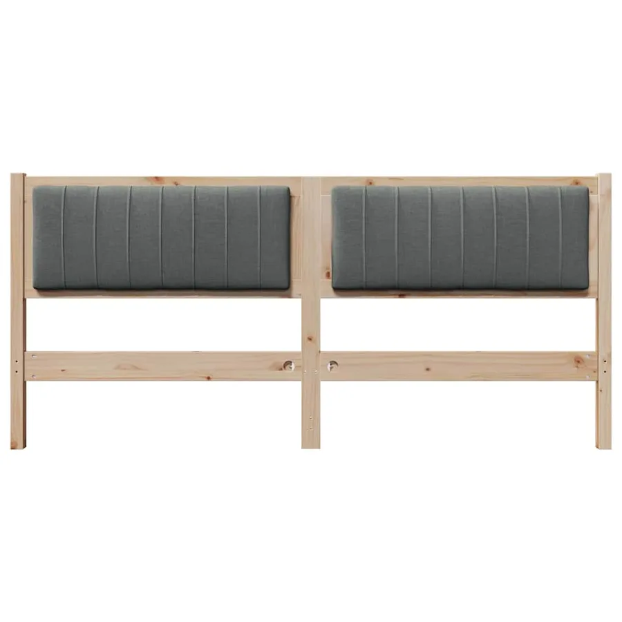 Tête de lit capitonnée Marron 180 cm Pin massif - 4