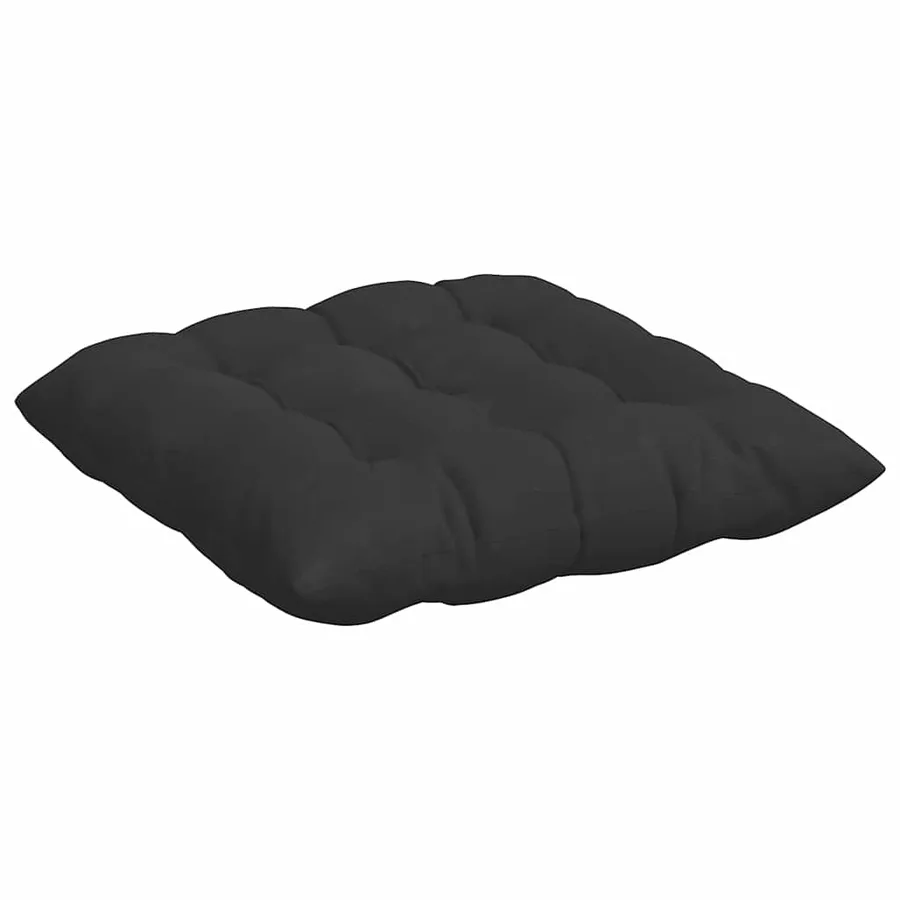 Coussins de siège 4 pcs Noir 40 x 40 x 6 cm Microfibre - 5