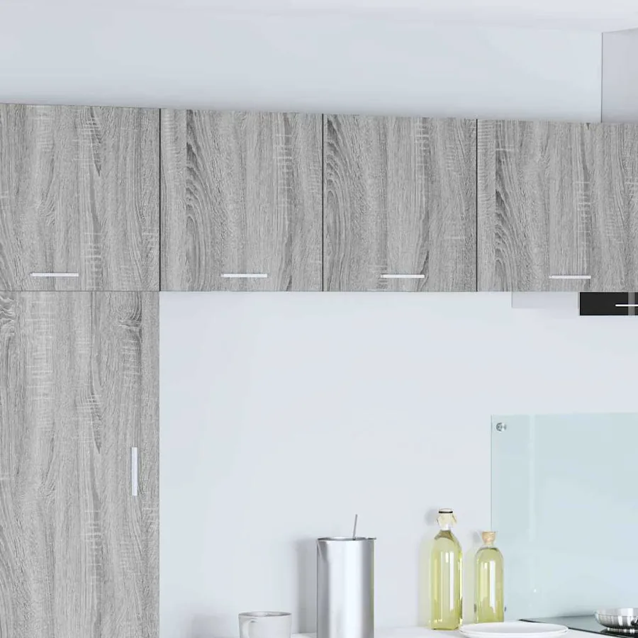 Armoire suspendue 2 pcs Gris Sonoma et Blanc 40 x 31 x 40 cm