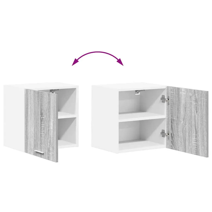 Armoire suspendue 2 pcs Gris Sonoma et Blanc 40 x 31 x 40 cm - 12