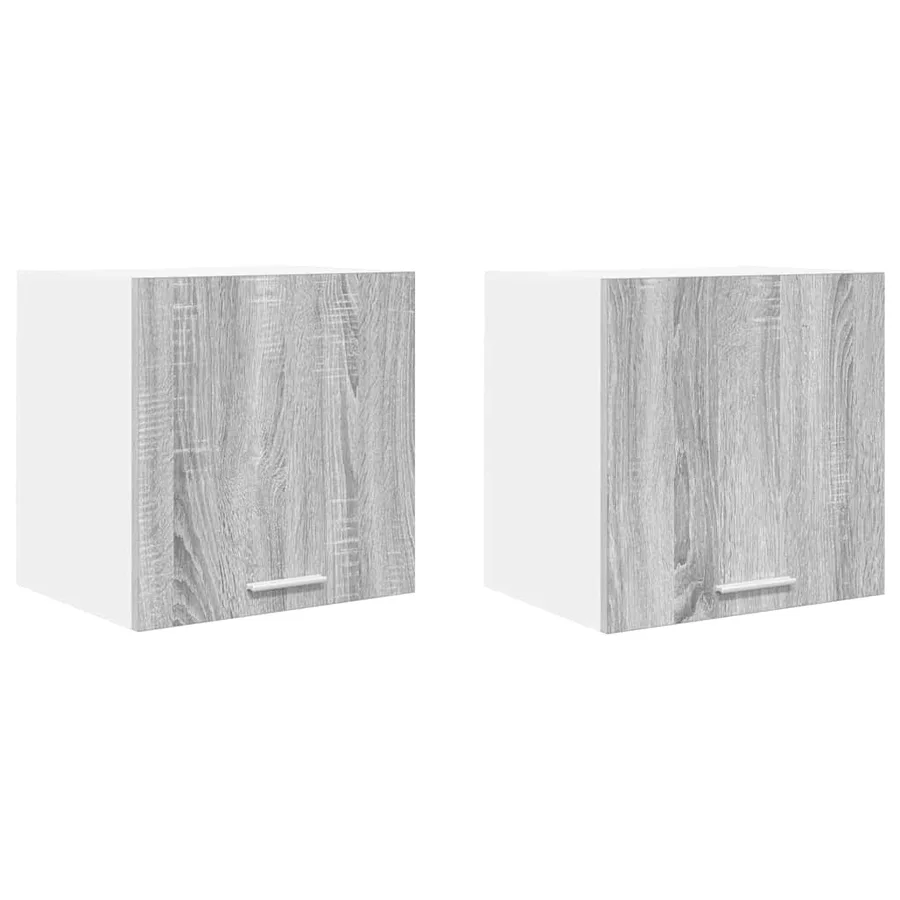 Armoire suspendue 2 pcs Gris Sonoma et Blanc 40 x 31 x 40 cm - 2