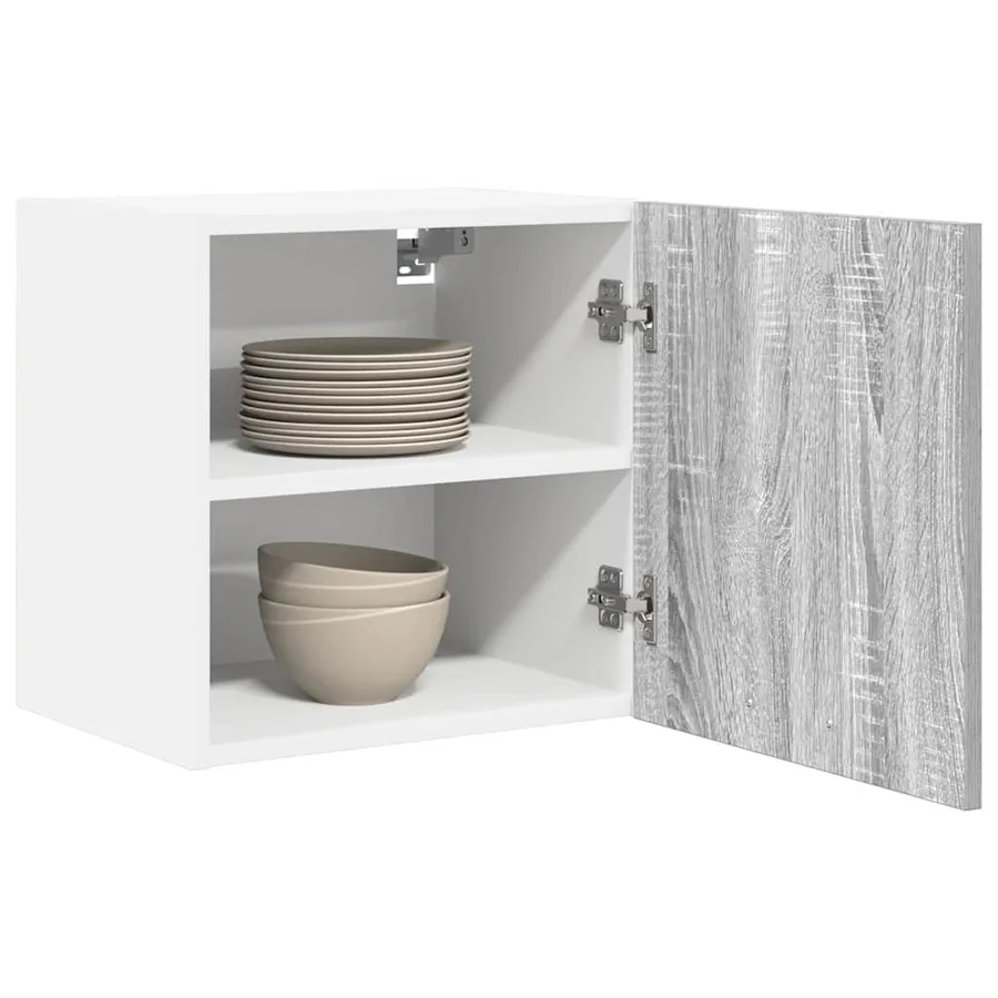 Armoire suspendue 2 pcs Gris Sonoma et Blanc 40 x 31 x 40 cm - 3