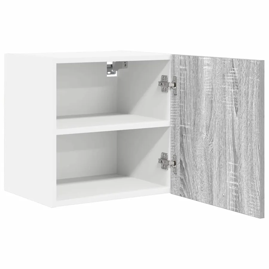 Armoire suspendue 2 pcs Gris Sonoma et Blanc 40 x 31 x 40 cm - 6