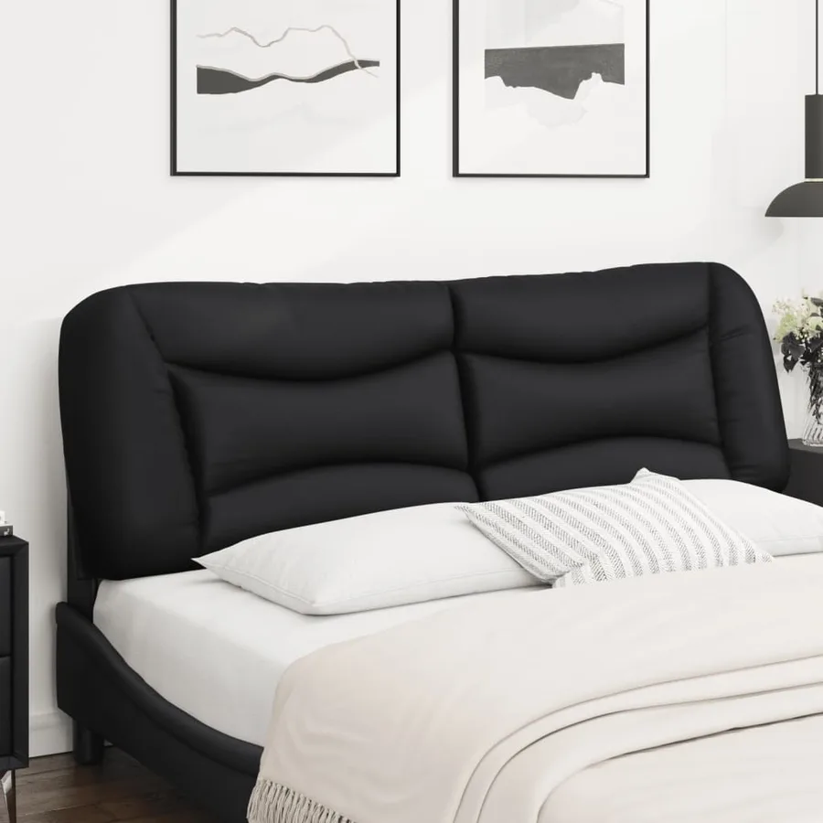 Coussin de tête de lit Hvar noir 152 cm similicuir - 3