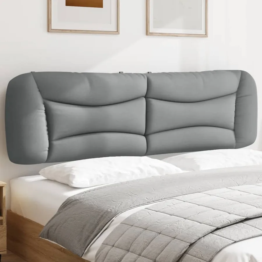 Coussin de tête de lit Hvar gris clair 193 cm tissu