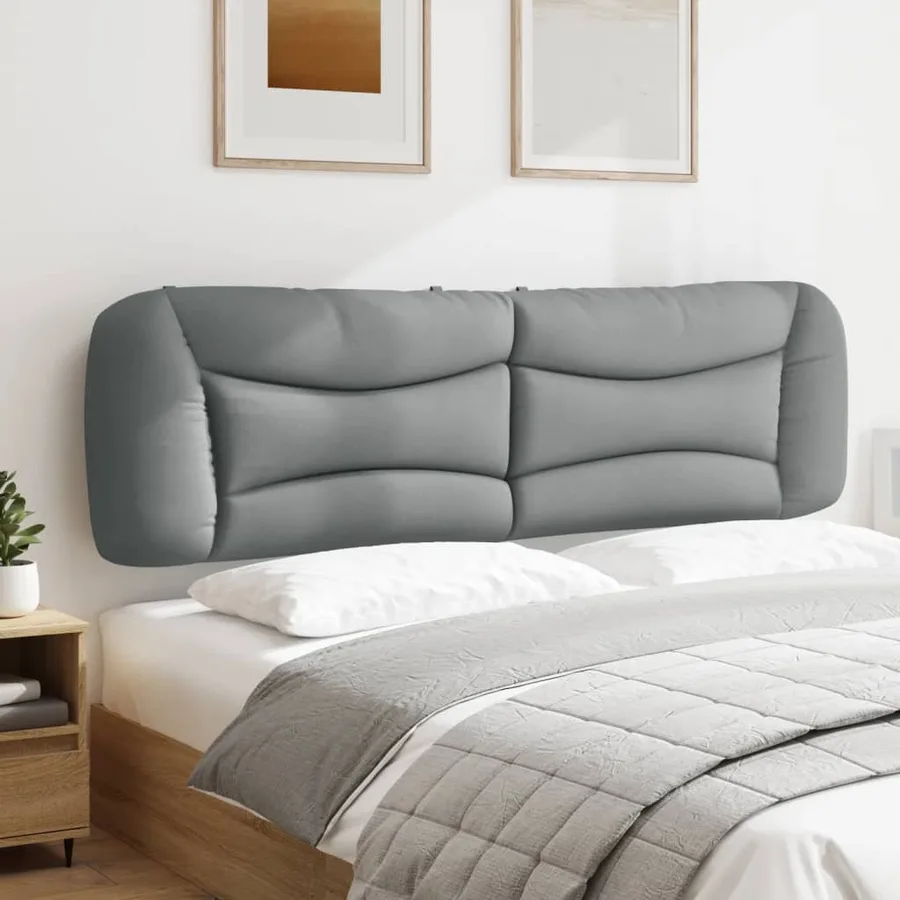 Coussin de tête de lit Hvar gris clair 193 cm tissu - 3