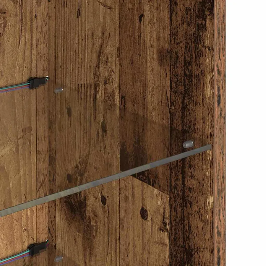Meuble TV mural Bois ancien 30,5 x 30 x 90 cm Bois d'ingénierie - 12