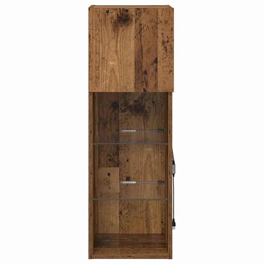 Meuble TV mural Bois ancien 30,5 x 30 x 90 cm Bois d'ingénierie - 9