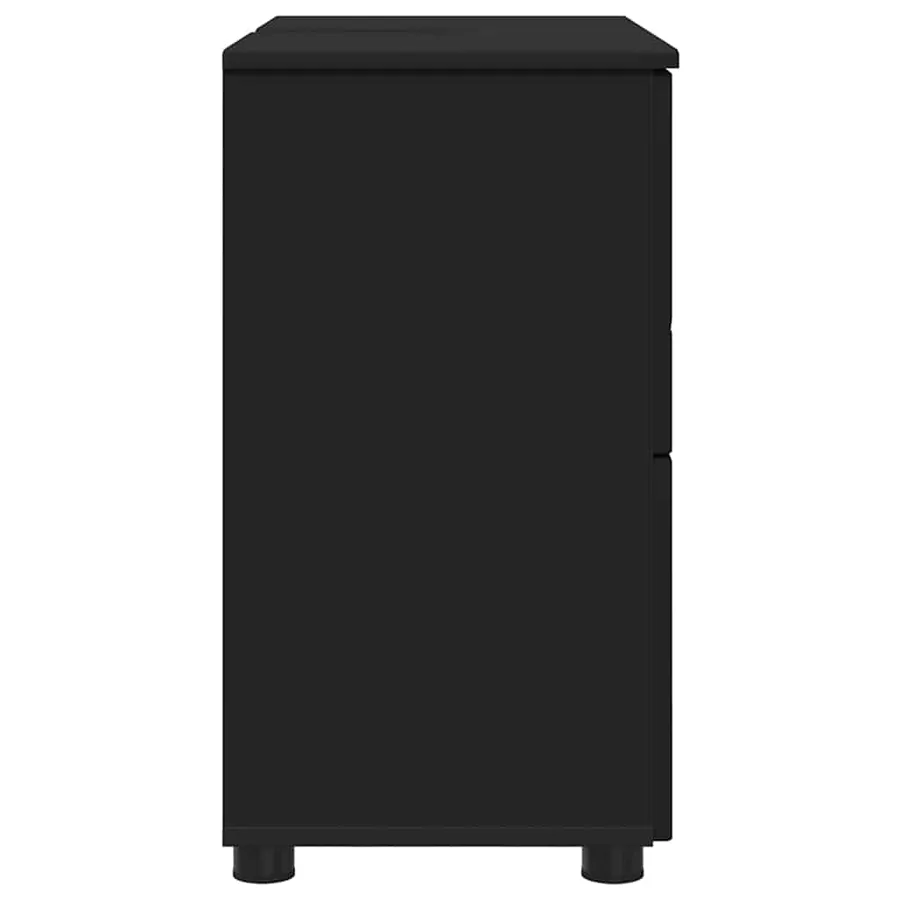 Cabinet de salle de bain avec tiroir Noir 76,5 x 35 x 64 cm - 7