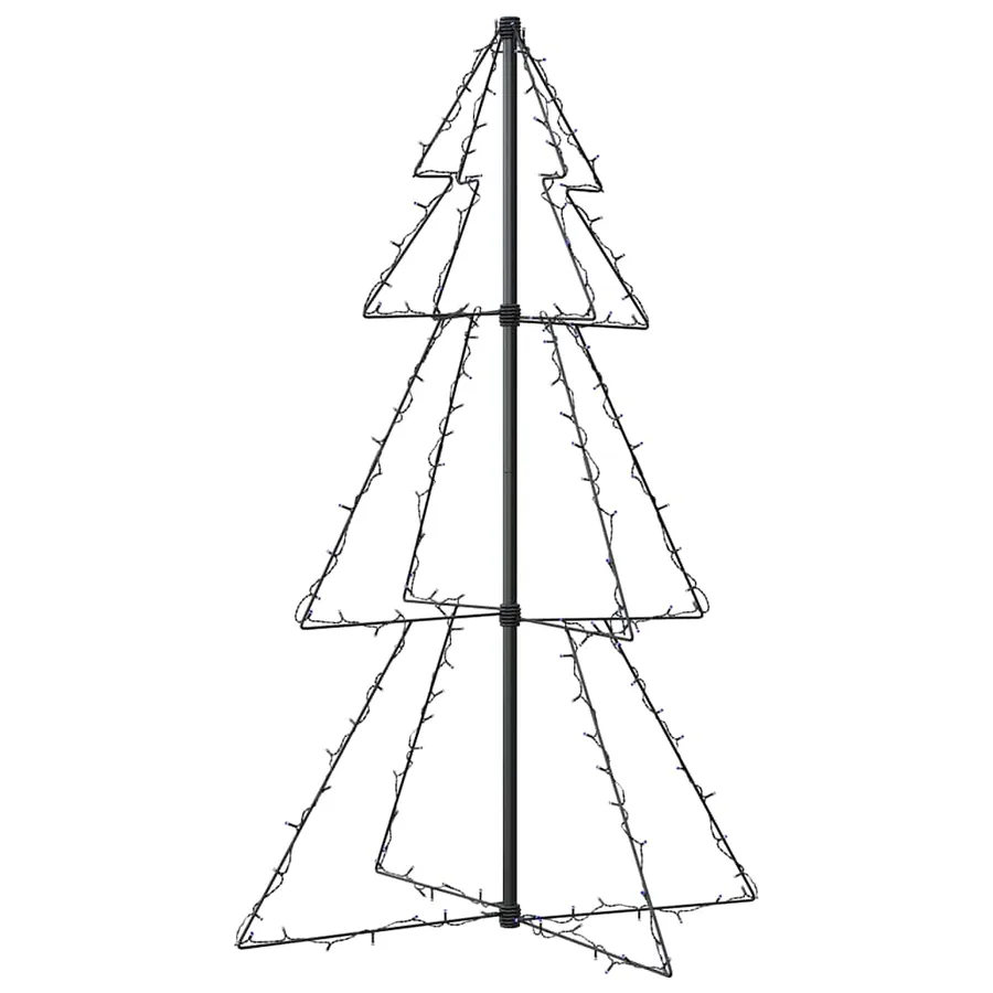 Arbre de Noël cône 160 LED d'intérieur/d'extérieur 78x120 cm - 5