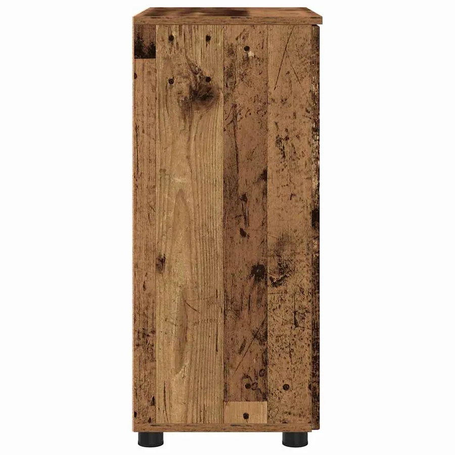 Cabinet de salle de bain avec porte Bois Ancien 60 x 35 x 80 cm - 10