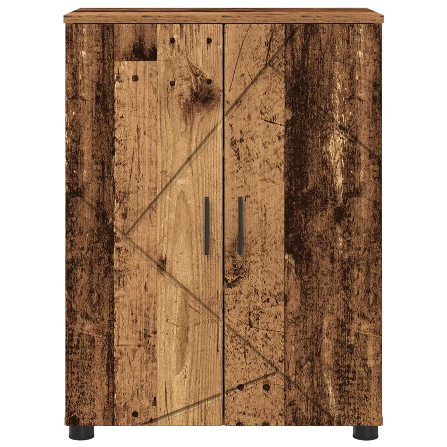 Cabinet de salle de bain avec porte Bois Ancien 60 x 35 x 80 cm - 7