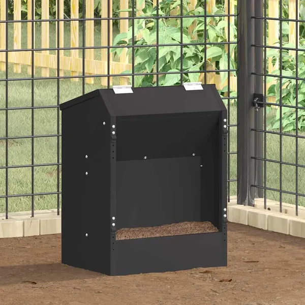 Distributeur pour lapins Noir 64.5 x 25.5 x 45.5 cm