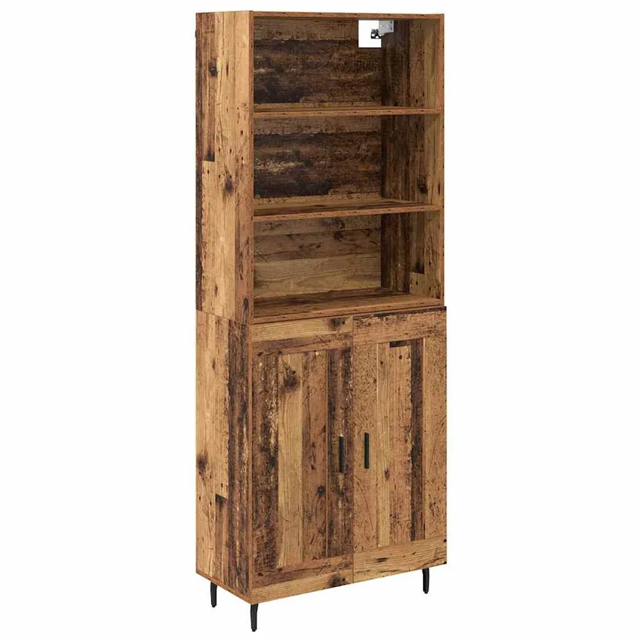 Haut Armoire Bois Ancien 69,5 x 34 x 180 cm - 2