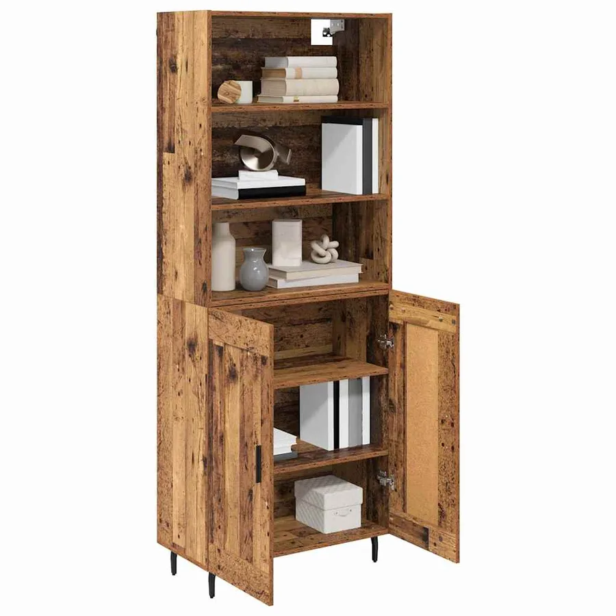 Haut Armoire Bois Ancien 69,5 x 34 x 180 cm - 3