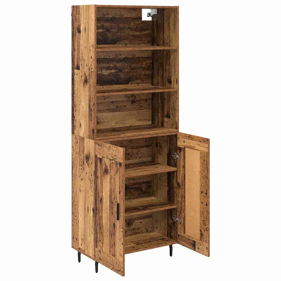 Haut Armoire Bois Ancien 69,5 x 34 x 180 cm - 5