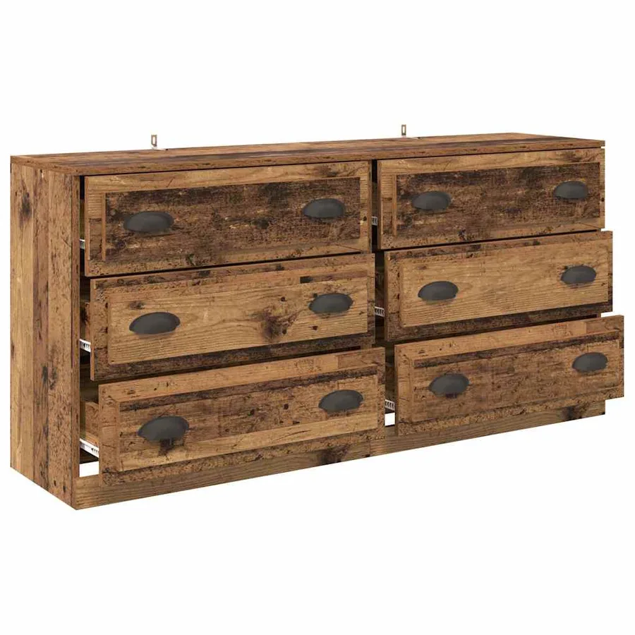 Buffets 2 pcs Bois Ancien 70 x 35,5 x 67,5 cm Bois d'ingénierie - 6