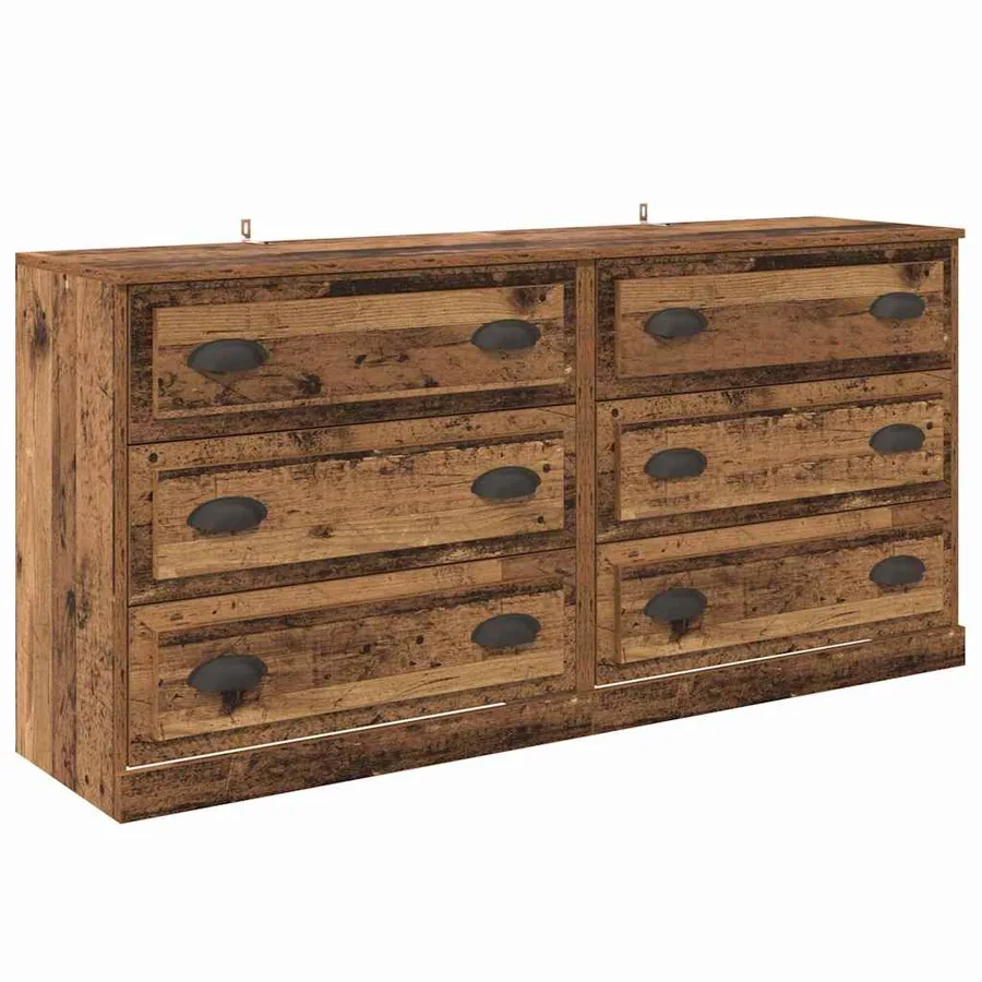 Buffets 2 pcs Bois Ancien 70 x 35,5 x 67,5 cm Bois d'ingénierie - 7