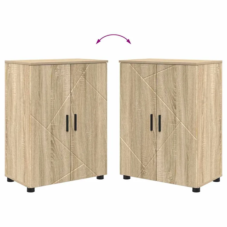 Cabinet de salle de bain Chêne Sonoma 60 x 35 x 80 cm - 12