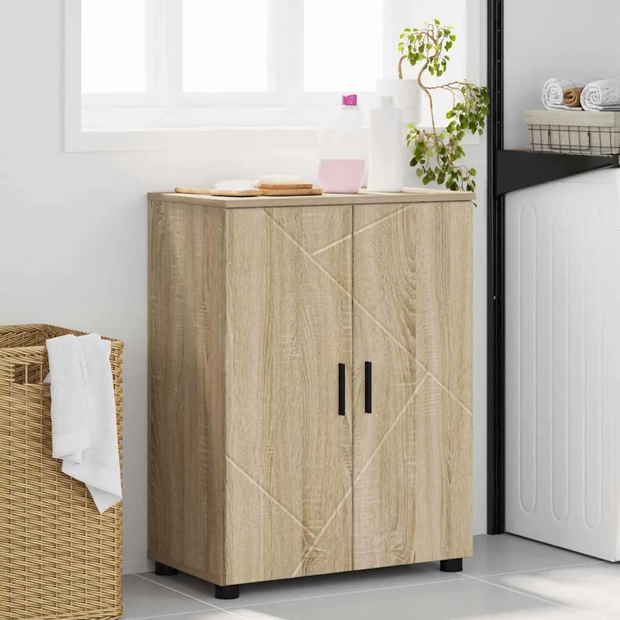 Cabinet de salle de bain Chêne Sonoma 60 x 35 x 80 cm - 4