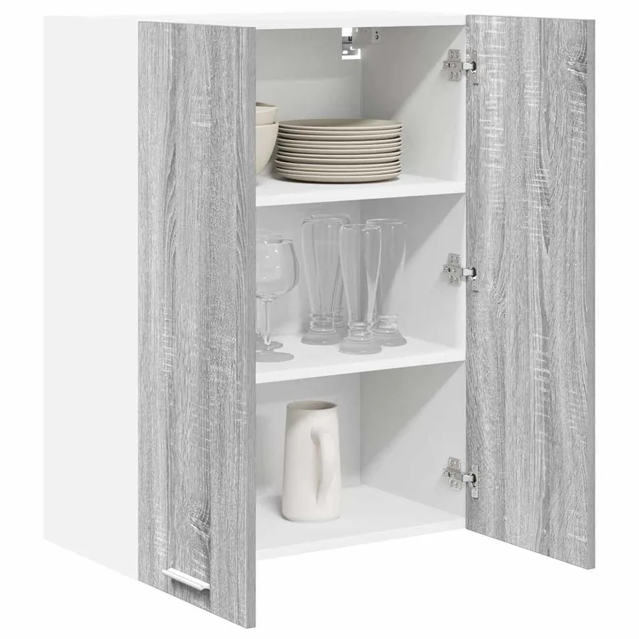 Armoire suspendue Gris Sonoma 60 x 31 x 80 cm Bois d'ingénierie - 3